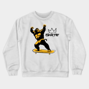 king skater gorilla Crewneck Sweatshirt